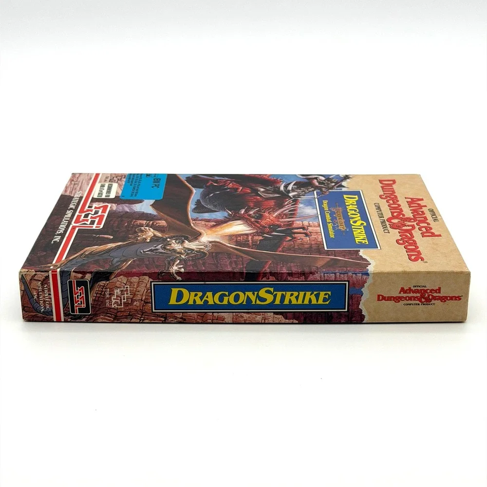 DragonStrike PC Big Box Game AD&D SSI 3.5 Floppy Disks Dragonlance CIB 1990